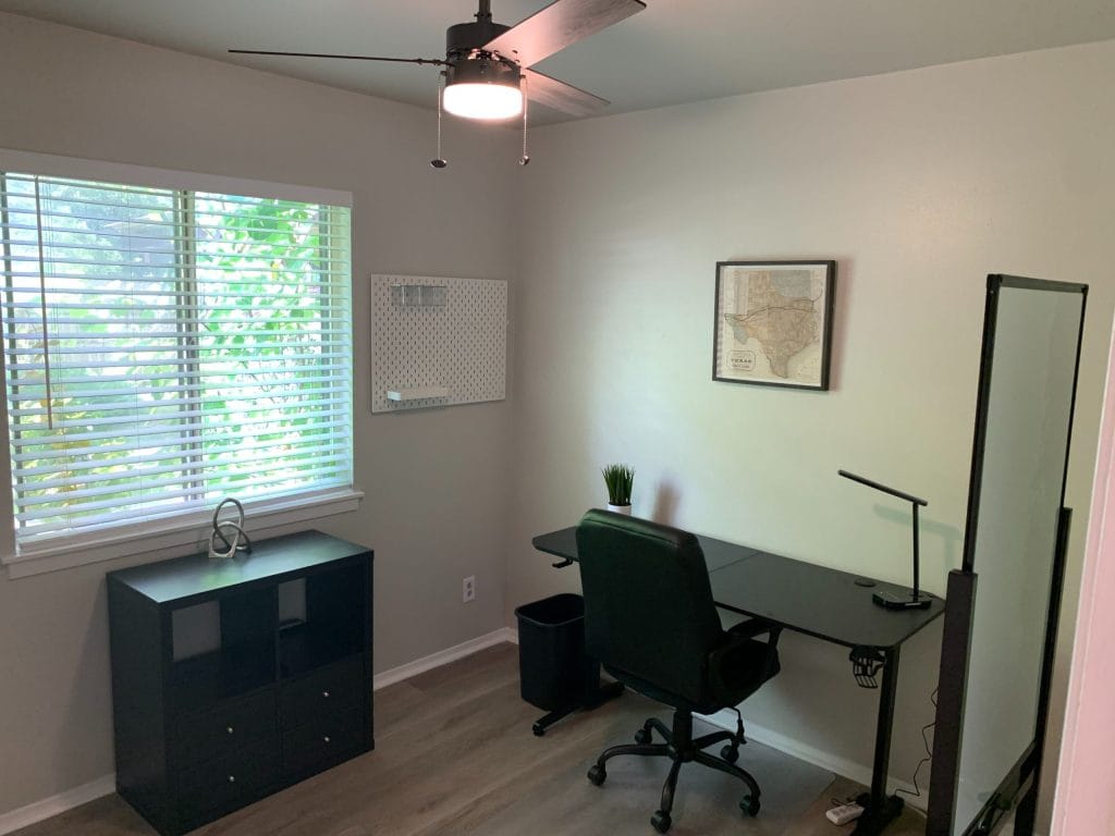 Bright, dedicated workspace features modern furniture, clean lines, and ample natural light for productivity | Dream TDY