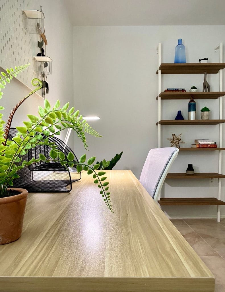 Bright, airy workspace with modern desk, comfortable chair, and stylish decor. Ideal for focused productivity | Dream TDY