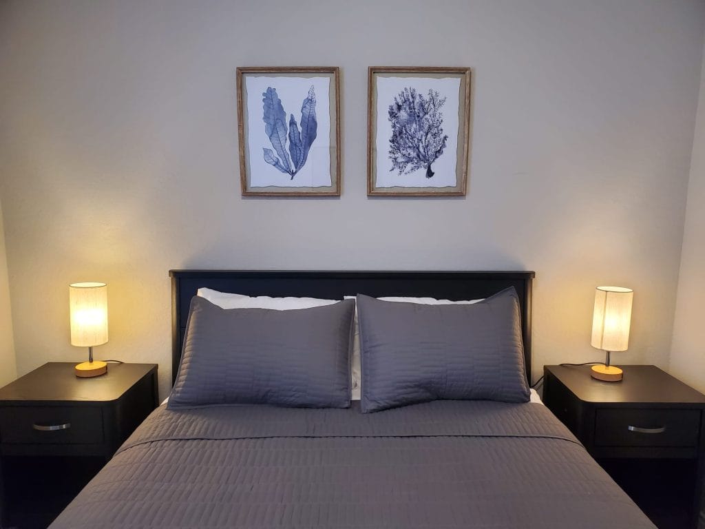 Cozy bedroom featuring modern decor, plush bedding, stylish lamps, and ambiance—perfect for relaxation | Dream TDY